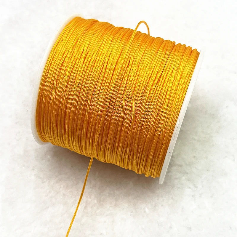 NEW 0.4/0.8/1.0/1.5mm Nylon Cord Thread Chinese Knot Macrame Cord Bracelet Braided String DIY Tassels Beading Shamballa Thread