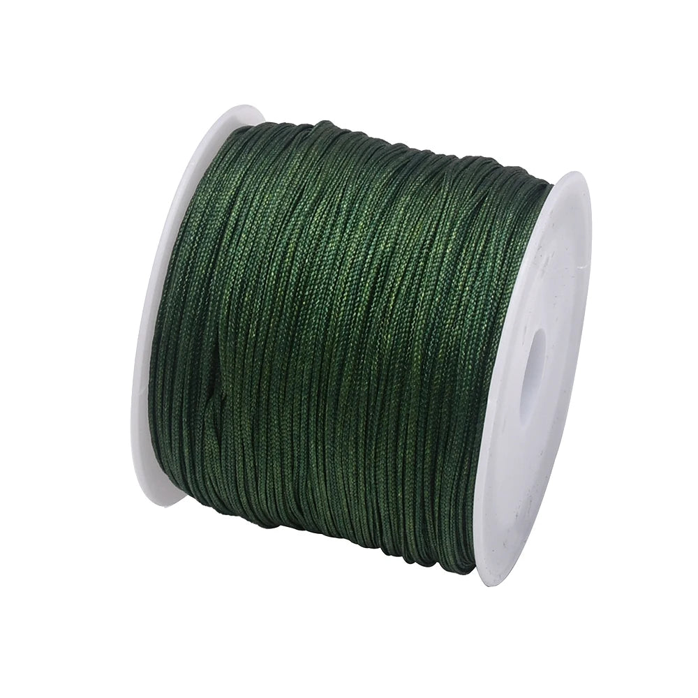 50Yds 0.8mm Crafts Nylon Cord For Jewelry Making Braided Nylon Satin String for Bracelets Necklace Jewelry Accessories