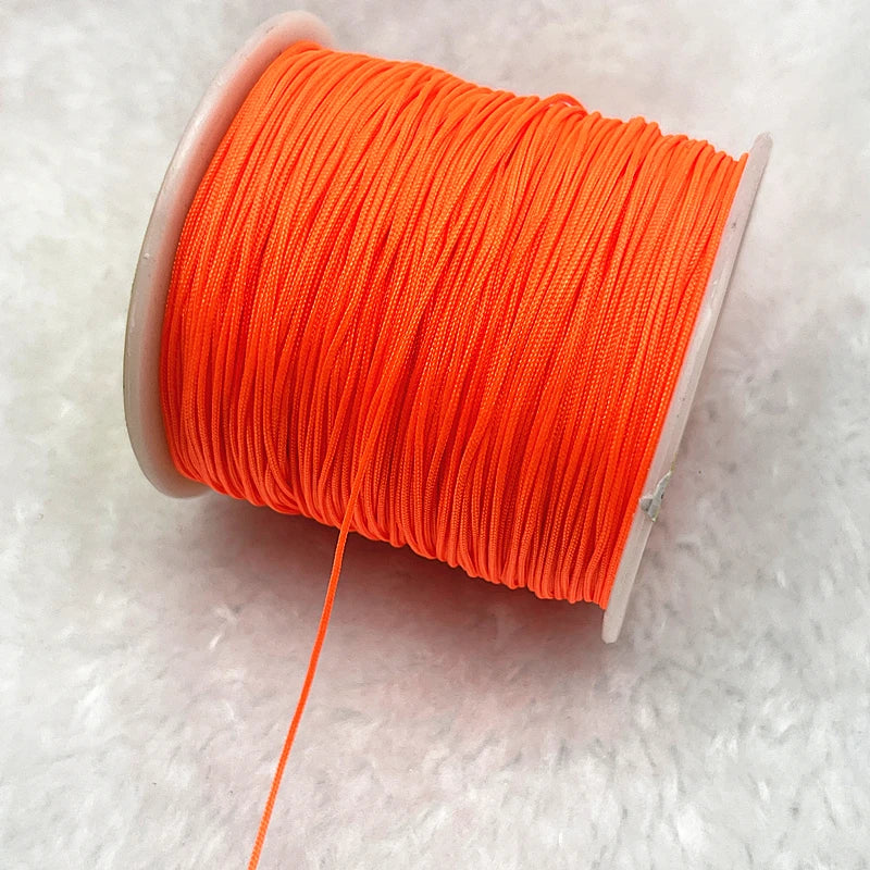 NEW 0.4/0.8/1.0/1.5mm Nylon Cord Thread Chinese Knot Macrame Cord Bracelet Braided String DIY Tassels Beading Shamballa Thread
