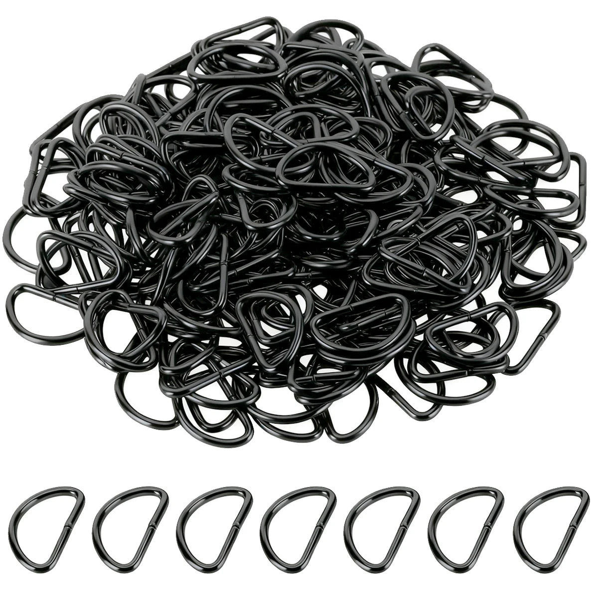 30/60/100Pcs D-ring buckle stainless steel semi-circular D-ring adjustable hardware bag belt process DIY accessories
