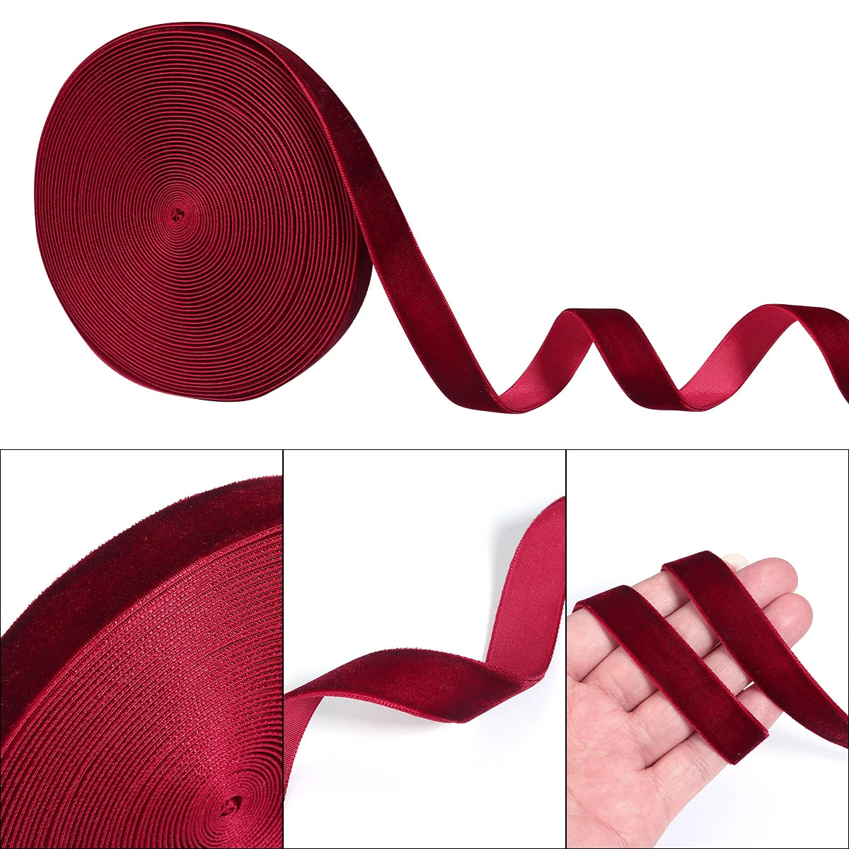 5-10yards 6/10/15/25/32/38mm Velvet Ribbon Gift Flower Packaging Bow Handmade DIY Christmas Decoration Clothing Sewing Accessory