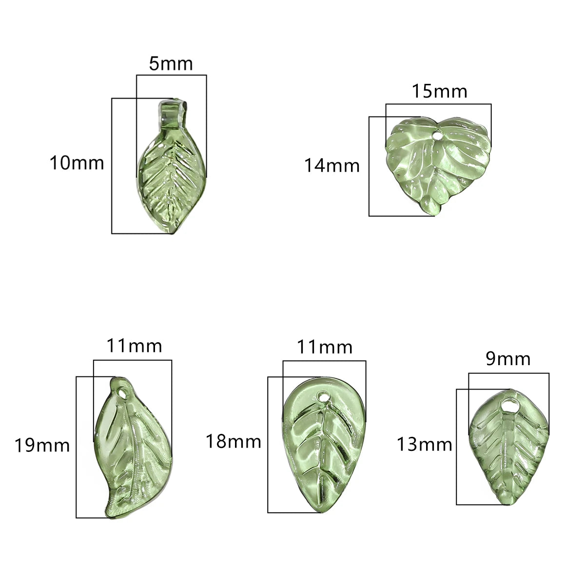 10/50Pcs Acrylic Mini Tree Leaf Beads Unique Loose Beads Handmade DIY Making Jewelry Earrings Necklace Accessories Materials