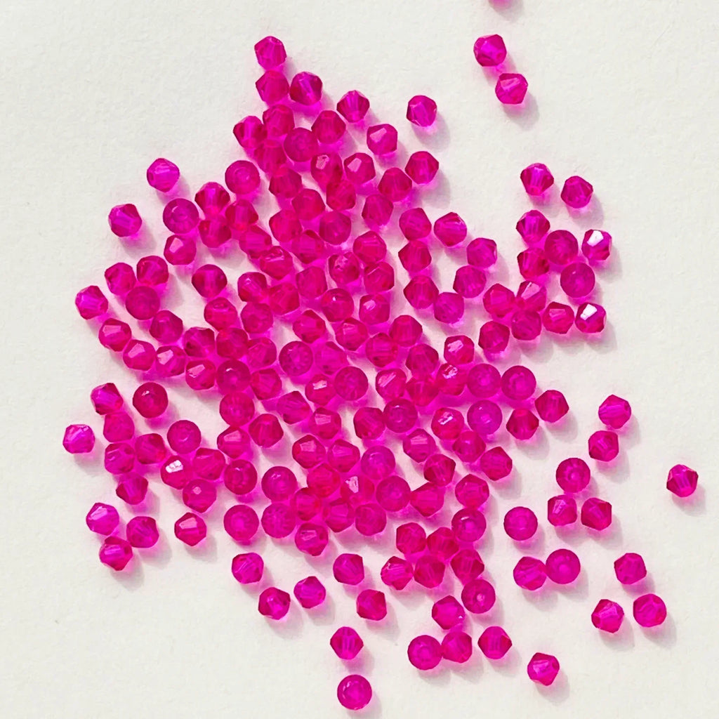 100PCS 4MM Shiny Faceted Austria Crystal Beads Bicone Beads Loose Spacer Beads for Jewelry Making DIY Bracelet Necklace Pendant