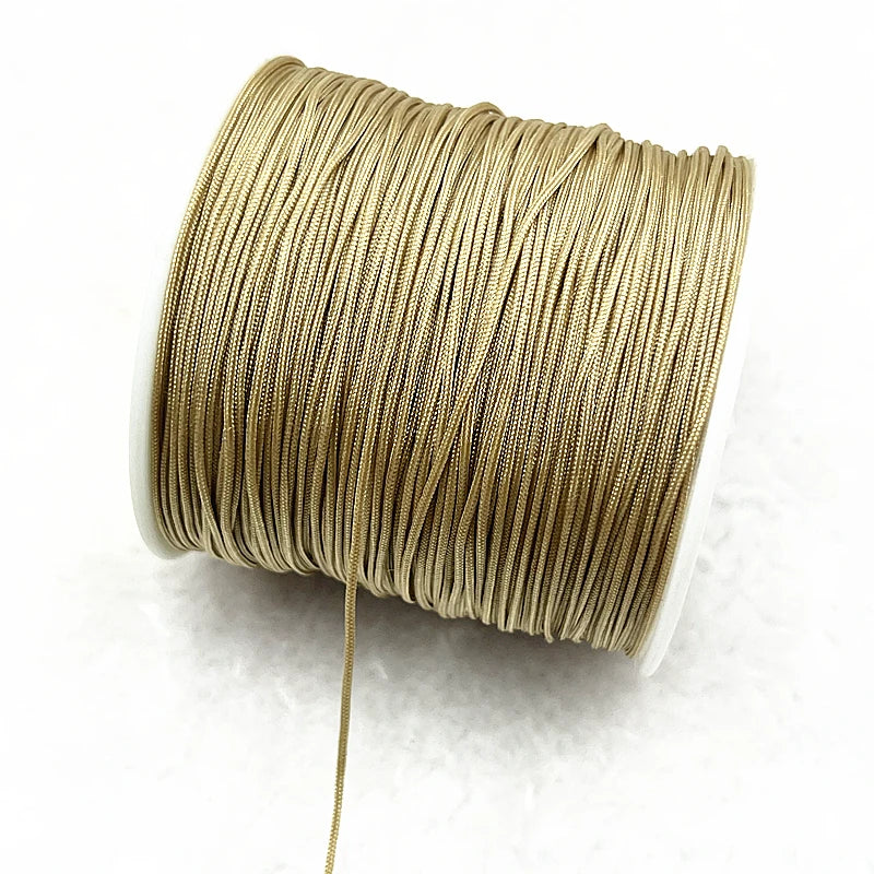 NEW 0.4/0.8/1.0/1.5mm Nylon Cord Thread Chinese Knot Macrame Cord Bracelet Braided String DIY Tassels Beading Shamballa Thread