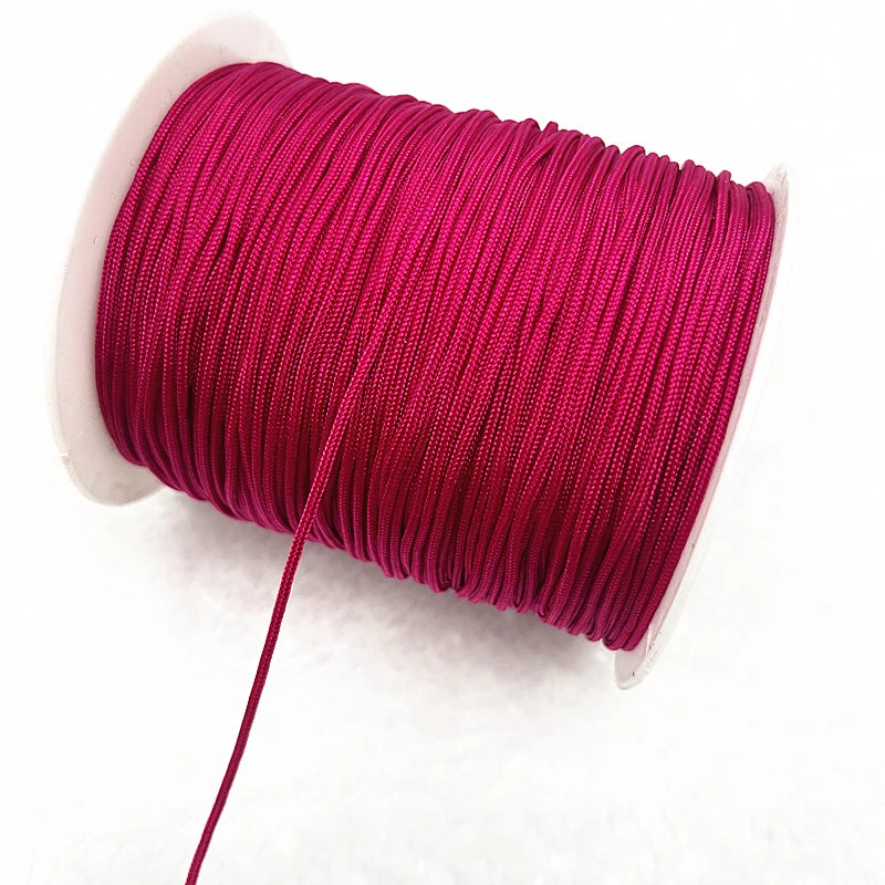 NEW 0.4/0.8/1.0/1.5mm Nylon Cord Thread Chinese Knot Macrame Cord Bracelet Braided String DIY Tassels Beading Shamballa Thread