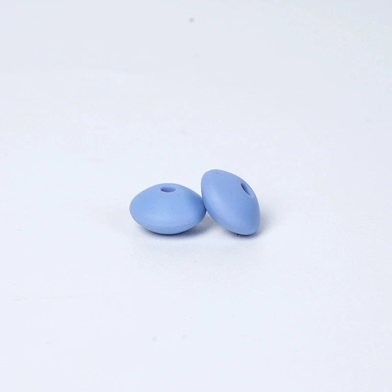 100/50/20Pcs 12mm Siilcone Beads Lentil Loose Spaced Bead for Jewelry Making DIY Beaded Bracelets Necklace Keychain Accessories