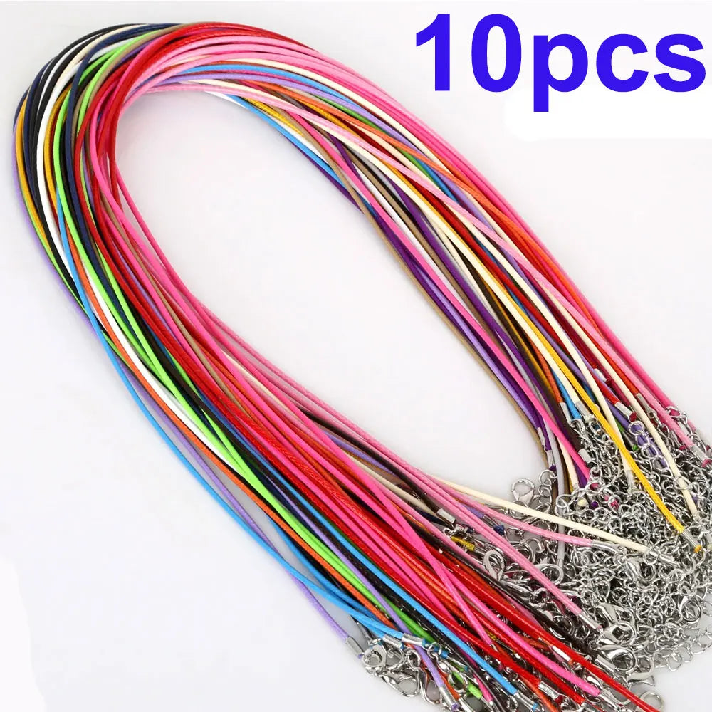 2/5/10pcs Multi-color Polyester Necklace Rope, with Lobster Buckle Necklace Rope for DIY Keychains, Jewelry Making Accessories