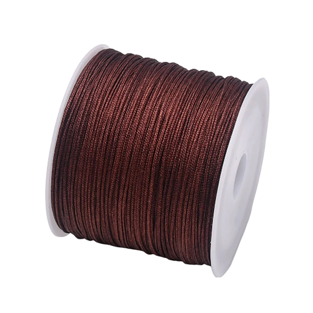 50Yds 0.8mm Crafts Nylon Cord For Jewelry Making Braided Nylon Satin String for Bracelets Necklace Jewelry Accessories