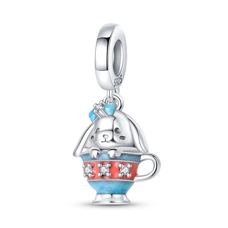Silver Plated Cute Animals Charms Pendant Lovely Penguin Avocado Dangle Charm Beads Fit Bangle Bracelet Necklace Women Jewelry