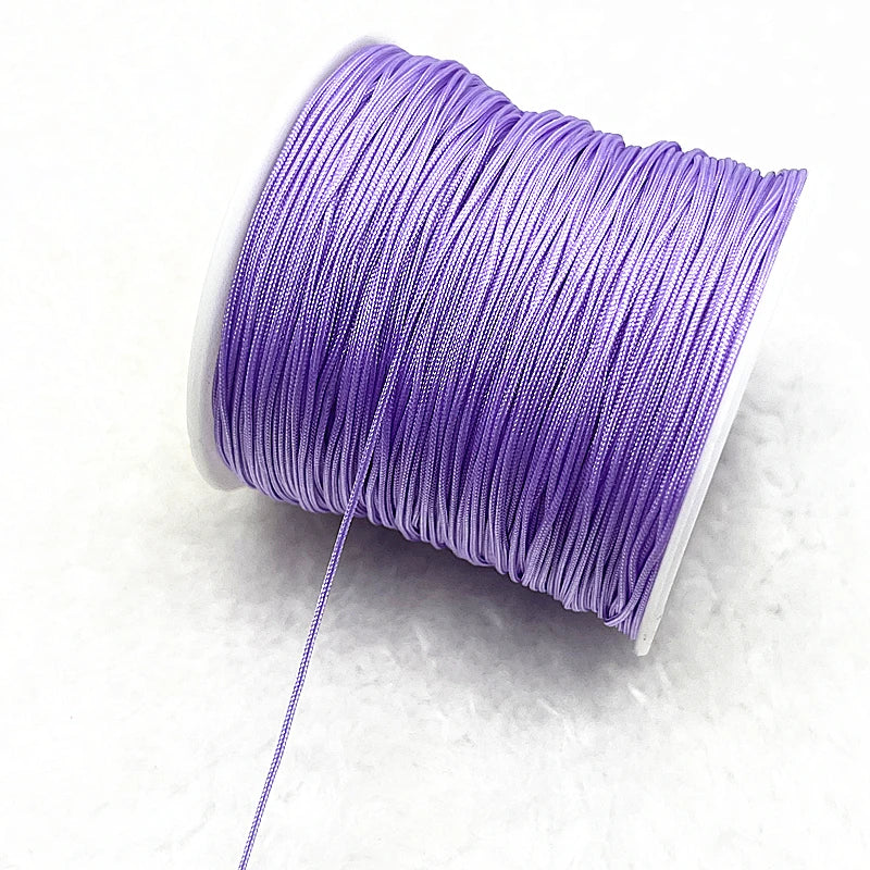 NEW 0.4/0.8/1.0/1.5mm Nylon Cord Thread Chinese Knot Macrame Cord Bracelet Braided String DIY Tassels Beading Shamballa Thread