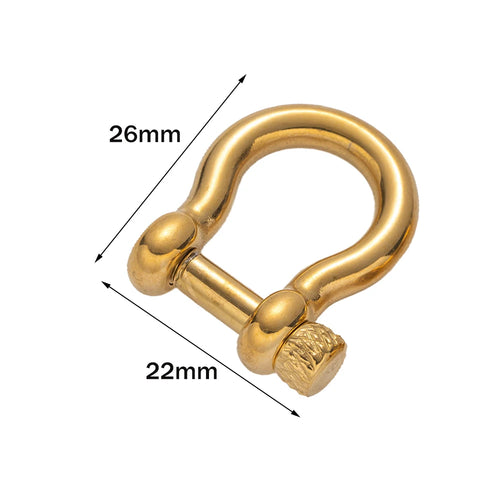 1pcs 304 Stainless Steel D-Ring Anchor Shackle Clasps Screw Lock Bow Horseshoe Buckle for DIY Bracelets Purse Jewelry Making
