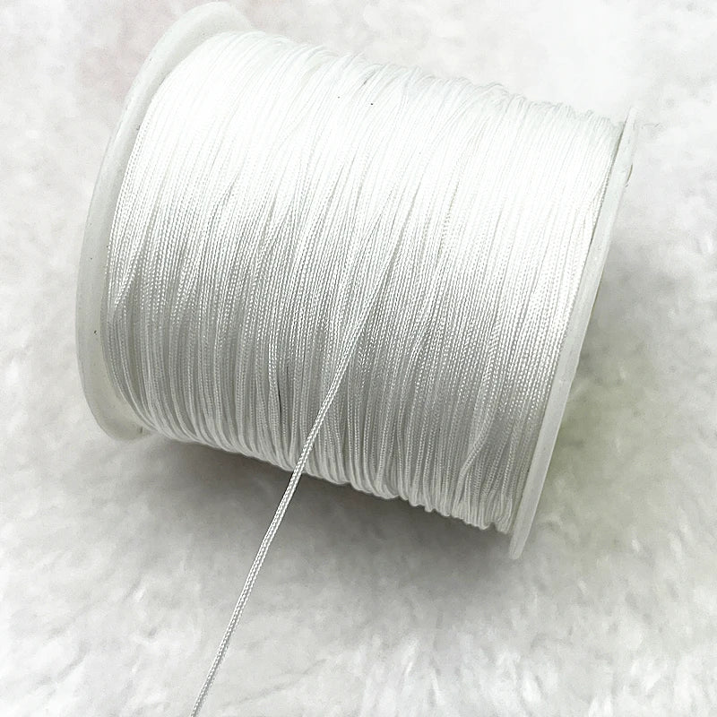 NEW 0.4/0.8/1.0/1.5mm Nylon Cord Thread Chinese Knot Macrame Cord Bracelet Braided String DIY Tassels Beading Shamballa Thread