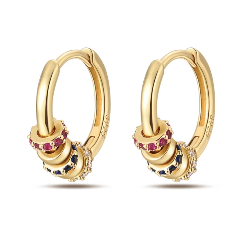 New in 925 Silver Color Gold Pearl Bee Irregularity Star Moon Earrings For Women 2024 Trending Fashion Jewelry Birthday Gifts