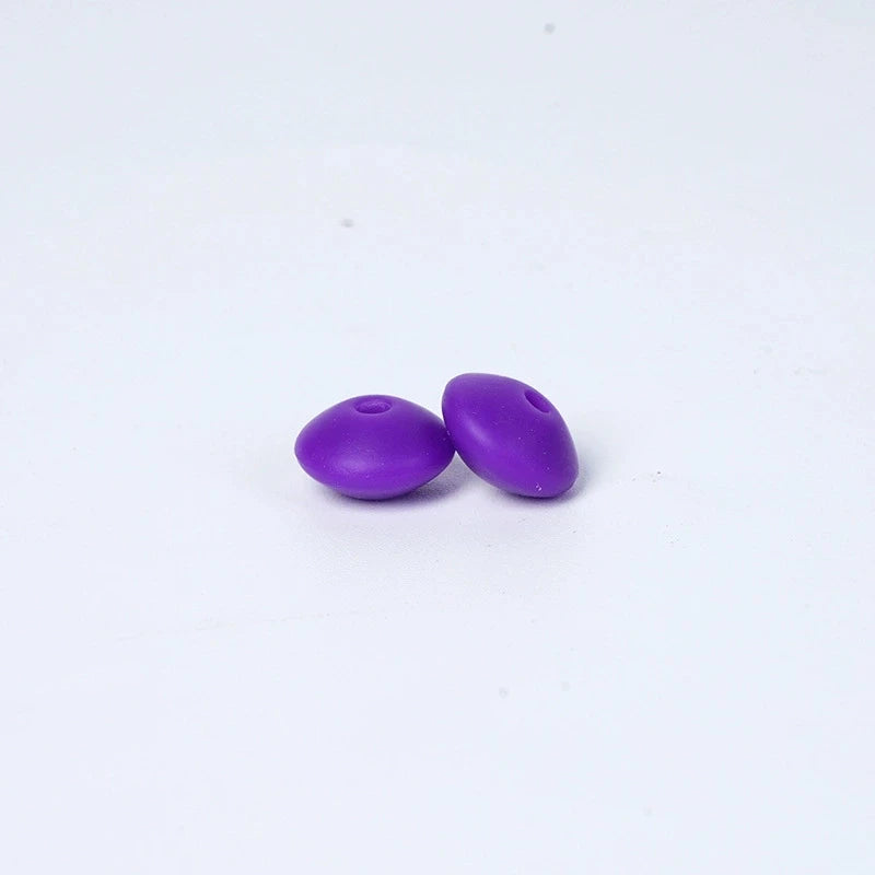 100/50/20Pcs 12mm Siilcone Beads Lentil Loose Spaced Bead for Jewelry Making DIY Beaded Bracelets Necklace Keychain Accessories