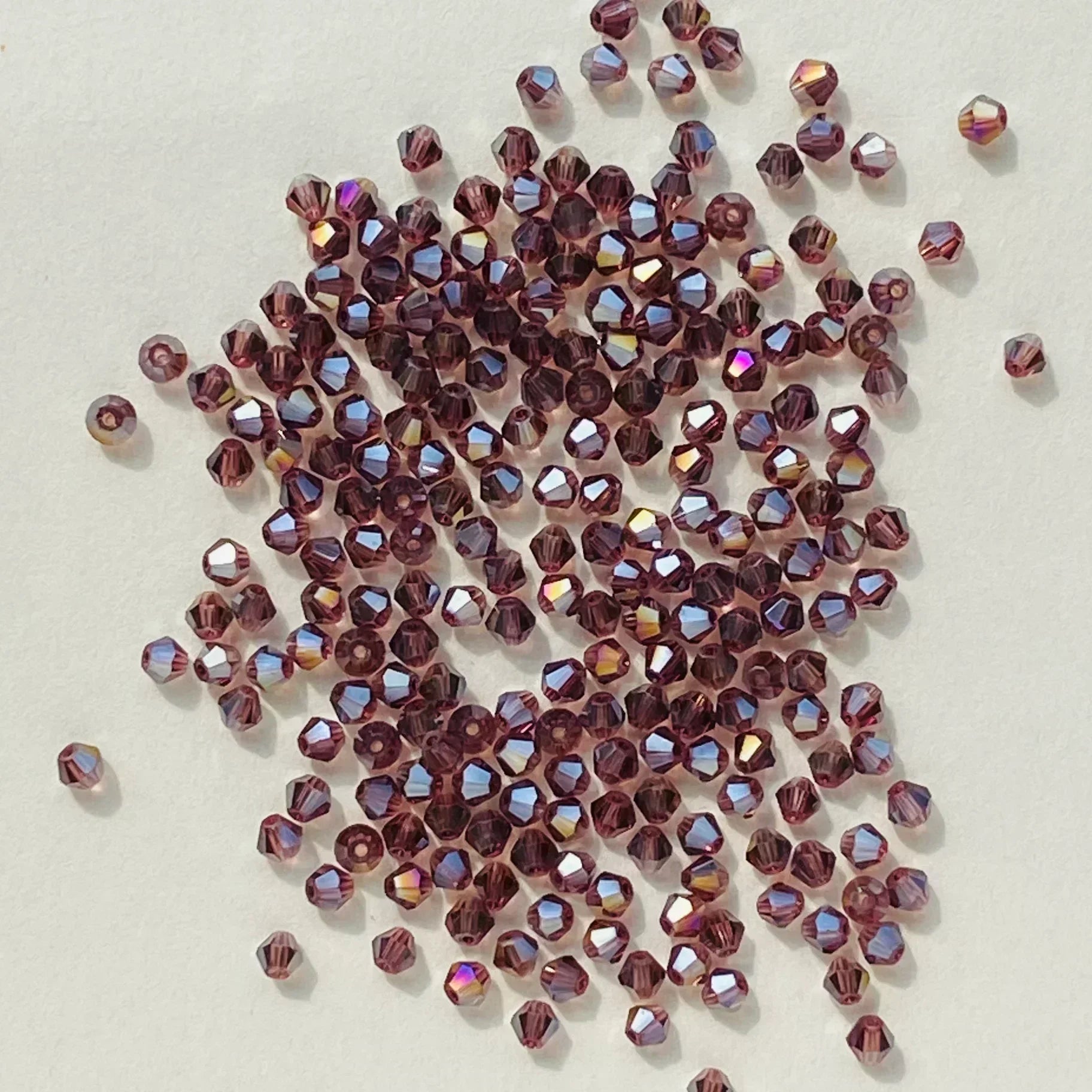 100PCS 4MM Shiny Faceted Austria Crystal Beads Bicone Beads Loose Spacer Beads for Jewelry Making DIY Bracelet Necklace Pendant
