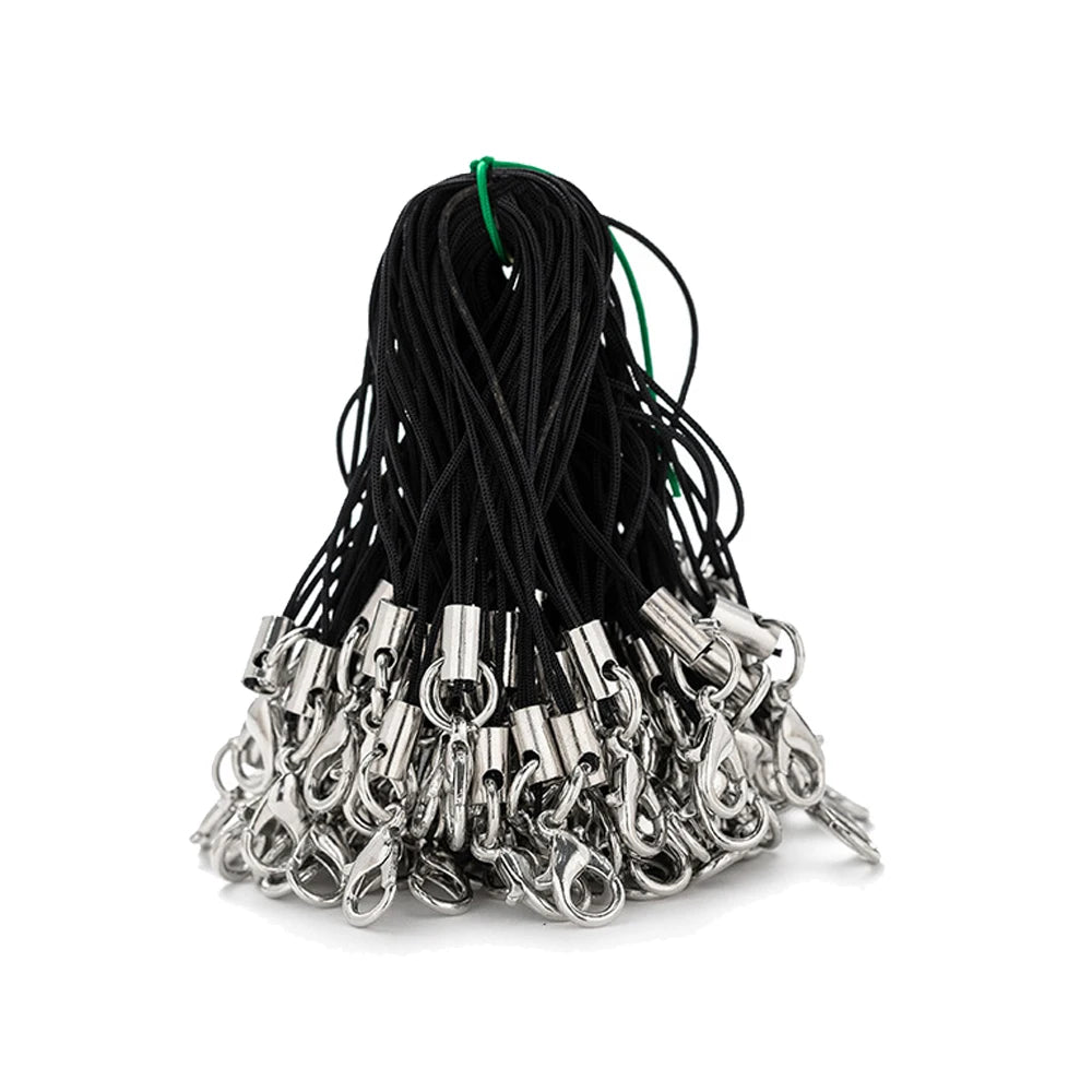 10/20/50Pcs Lobster Clasp Lanyard Strap Cord Mobile Cords Charm Nylon Key Ring Chain For DIY Keyring Jewelry Making Accessories