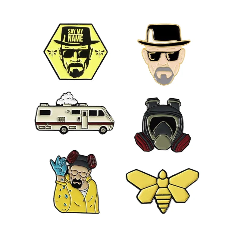 6-23Pcs/Set Humor Comedy Anime Movie Collected Enamel Pins Cartoon Role Red Eared Rabbit Cat Dog Brooch Lapel Badge Jewelry Gift