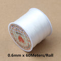 60M 0.5-1.2mm Strong Elastic Crystal Beading Cord Bracelet Necklace Stretch Thread String For Jewelry Making Diy Flexible Line
