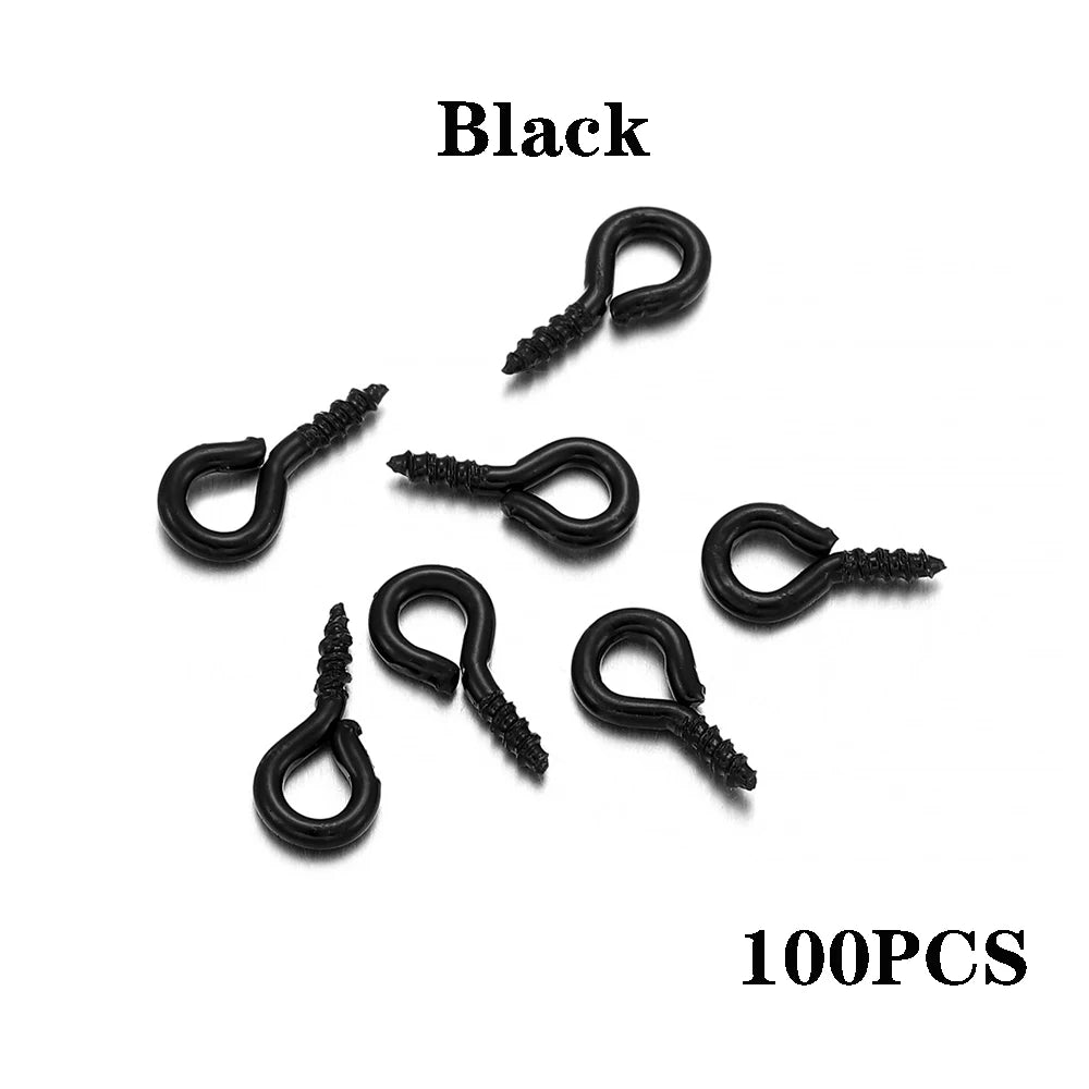 100-200pcs/lot Small Tiny Eye Pins Eyepins Hooks Eyelets Screw Threaded Clasps Hooks Supplies For Jewelry Findings Wholesale