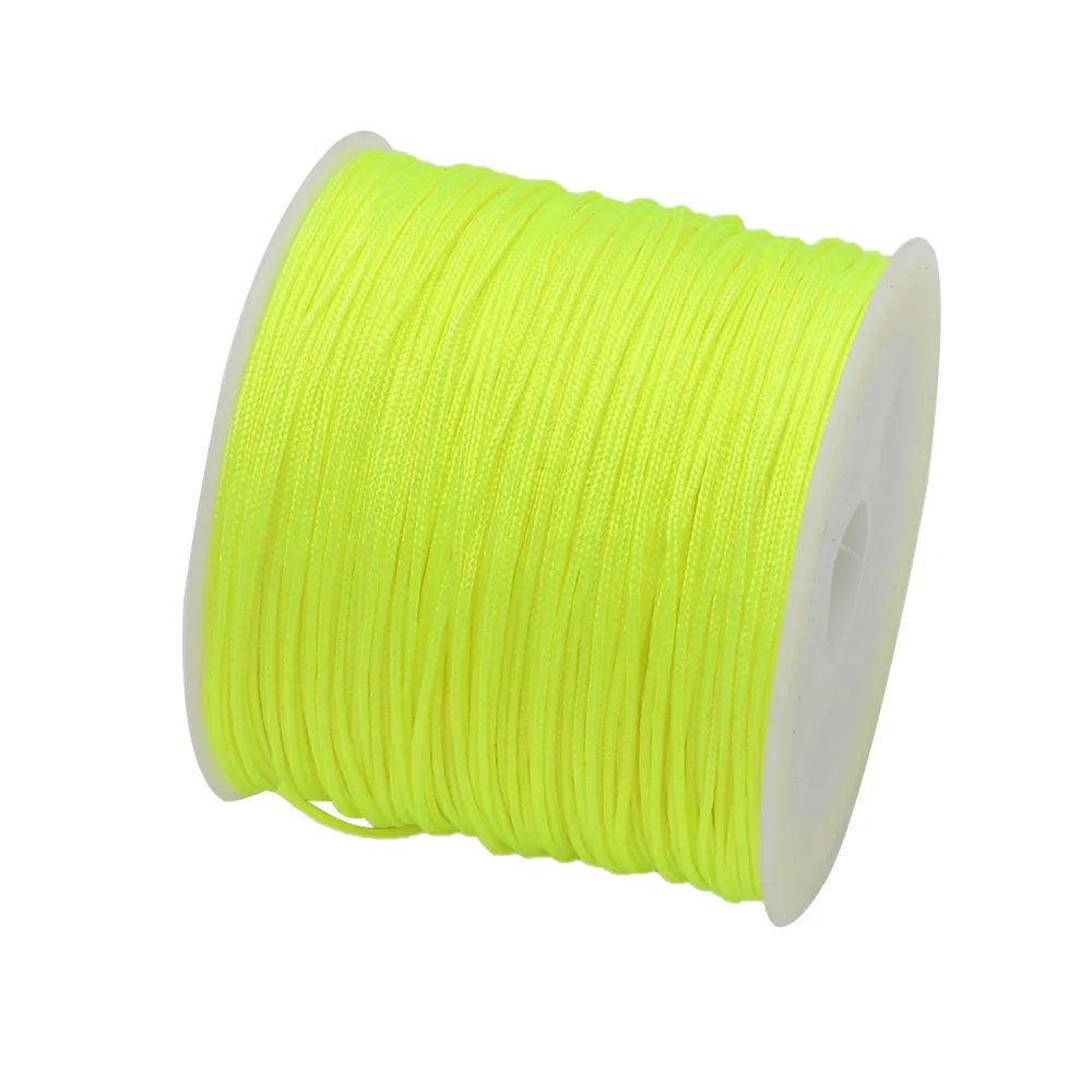 50Yds 0.8mm Crafts Nylon Cord For Jewelry Making Braided Nylon Satin String for Bracelets Necklace Jewelry Accessories