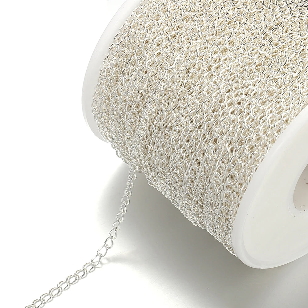 2 Meter Stainless Steel Extension Chain 2/3/4mm Gold Necklace Bracelet DIY Body Chain Accessories