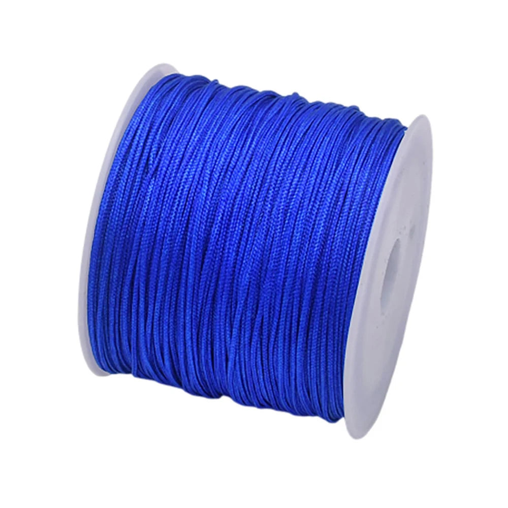 50Yds 0.8mm Crafts Nylon Cord For Jewelry Making Braided Nylon Satin String for Bracelets Necklace Jewelry Accessories