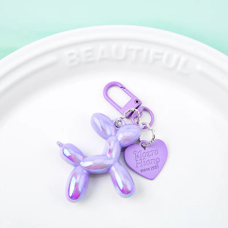 Jelly Cute Jelly Balloon Dog Keychain Pendant Cartoon Dog Chain Keychain - Lovely accessory jewelry gift for unisex keys