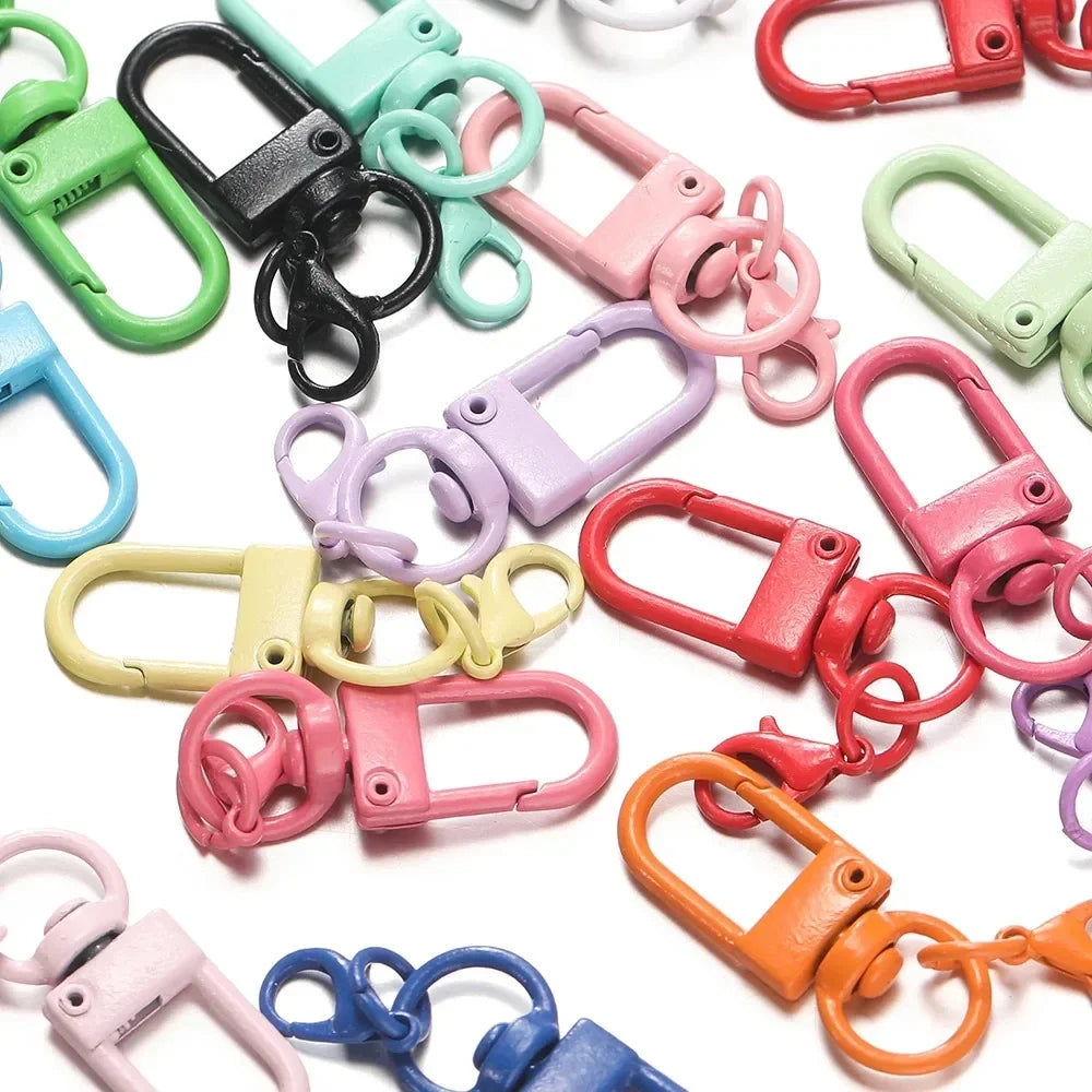 10pcs/Lot Colorful Metal Lobster Clasp Hooks – Keychain & Jewelry Making Supplies, DIY Necklace/Bracelet Accessories
