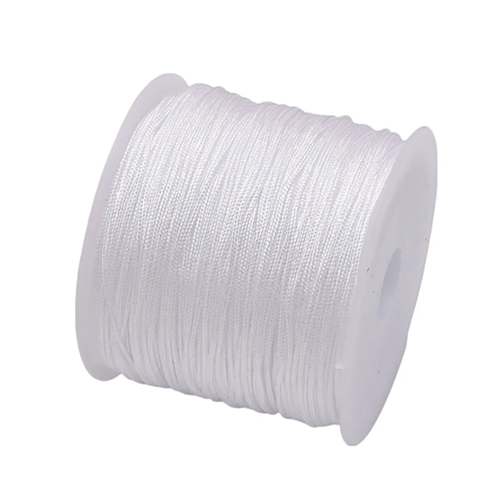 50Yds 0.8mm Crafts Nylon Cord For Jewelry Making Braided Nylon Satin String for Bracelets Necklace Jewelry Accessories