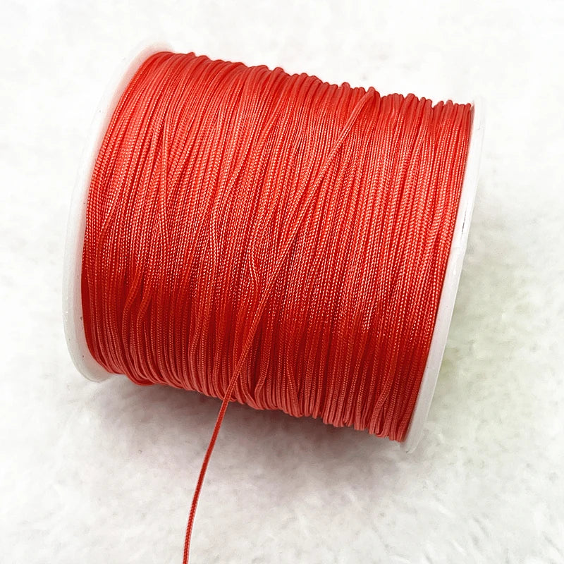 NEW 0.4/0.8/1.0/1.5mm Nylon Cord Thread Chinese Knot Macrame Cord Bracelet Braided String DIY Tassels Beading Shamballa Thread