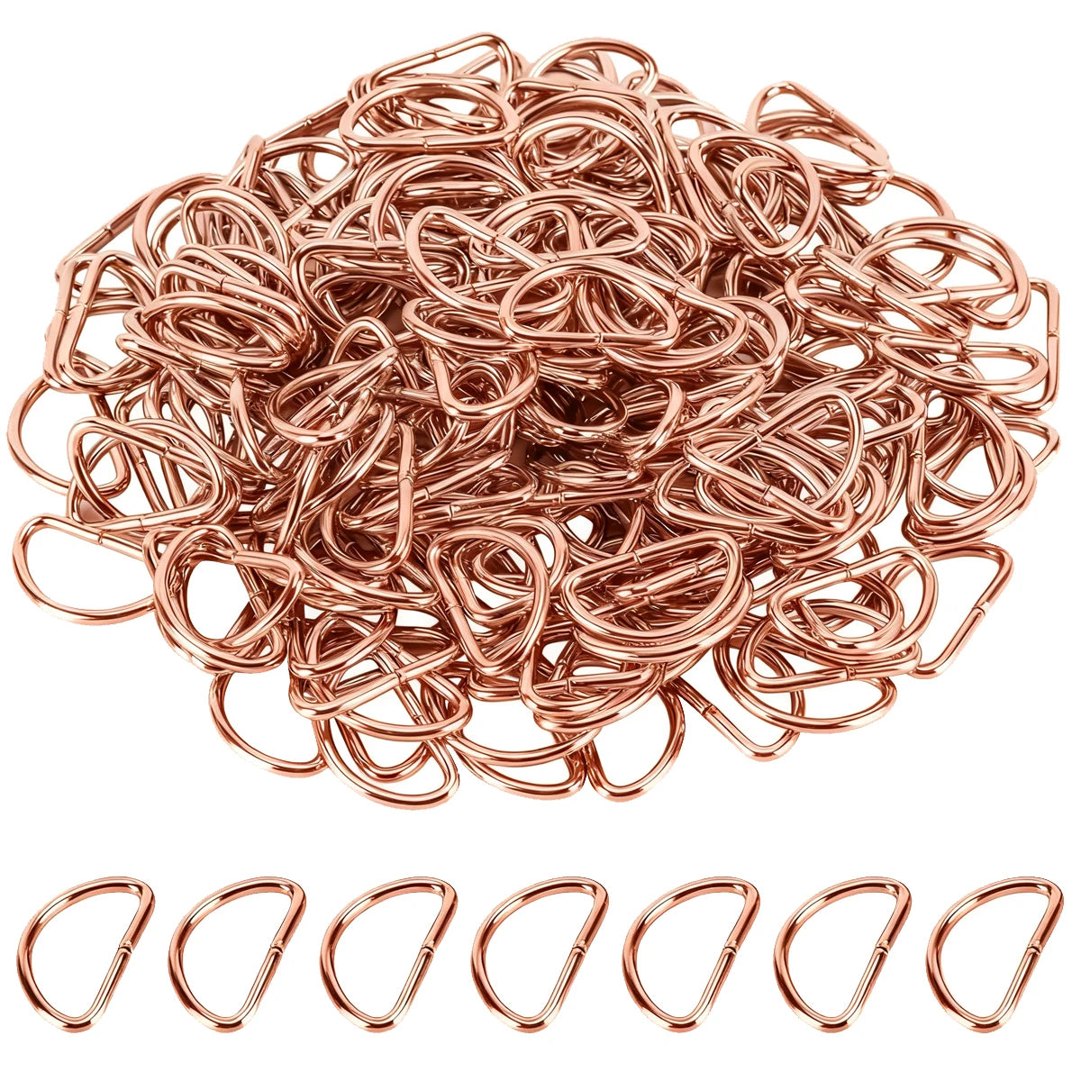 30/60/100Pcs D-ring buckle stainless steel semi-circular D-ring adjustable hardware bag belt process DIY accessories