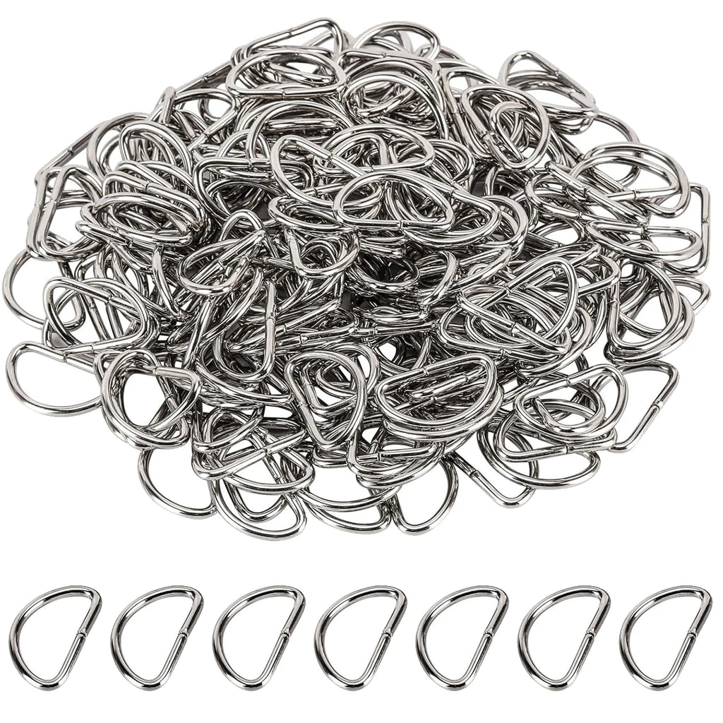 30/60/100Pcs D-ring buckle stainless steel semi-circular D-ring adjustable hardware bag belt process DIY accessories