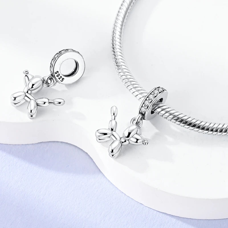 New 925 Sterling Silver Charm Beads Dog Cat Pets Pendant Fit Original Bracelet Necklace DIY Charm Jewelry Making