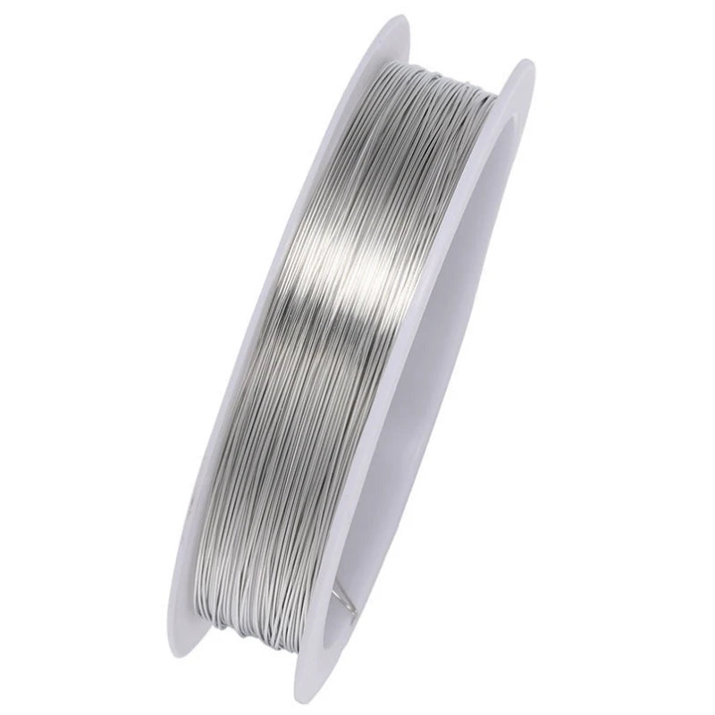 1 Roll 0.2/0.3/0.4/ 0.5/ 0.6/0.8mm Sturdy Copper Wire DIY Beading Wire Bracelet Necklace Jewelry Making Accessories Cords Thread