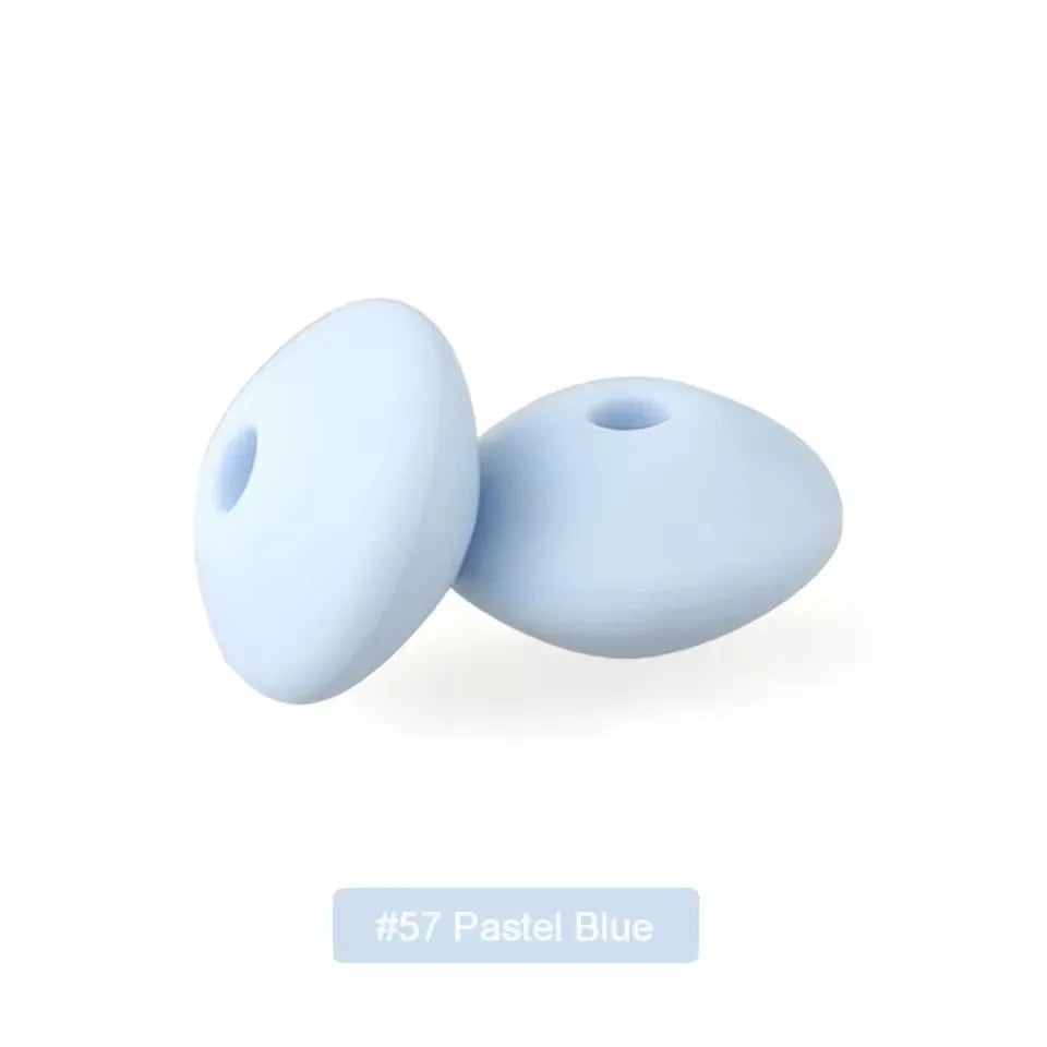 100/50/20Pcs 12mm Siilcone Beads Lentil Loose Spaced Bead for Jewelry Making DIY Beaded Bracelets Necklace Keychain Accessories