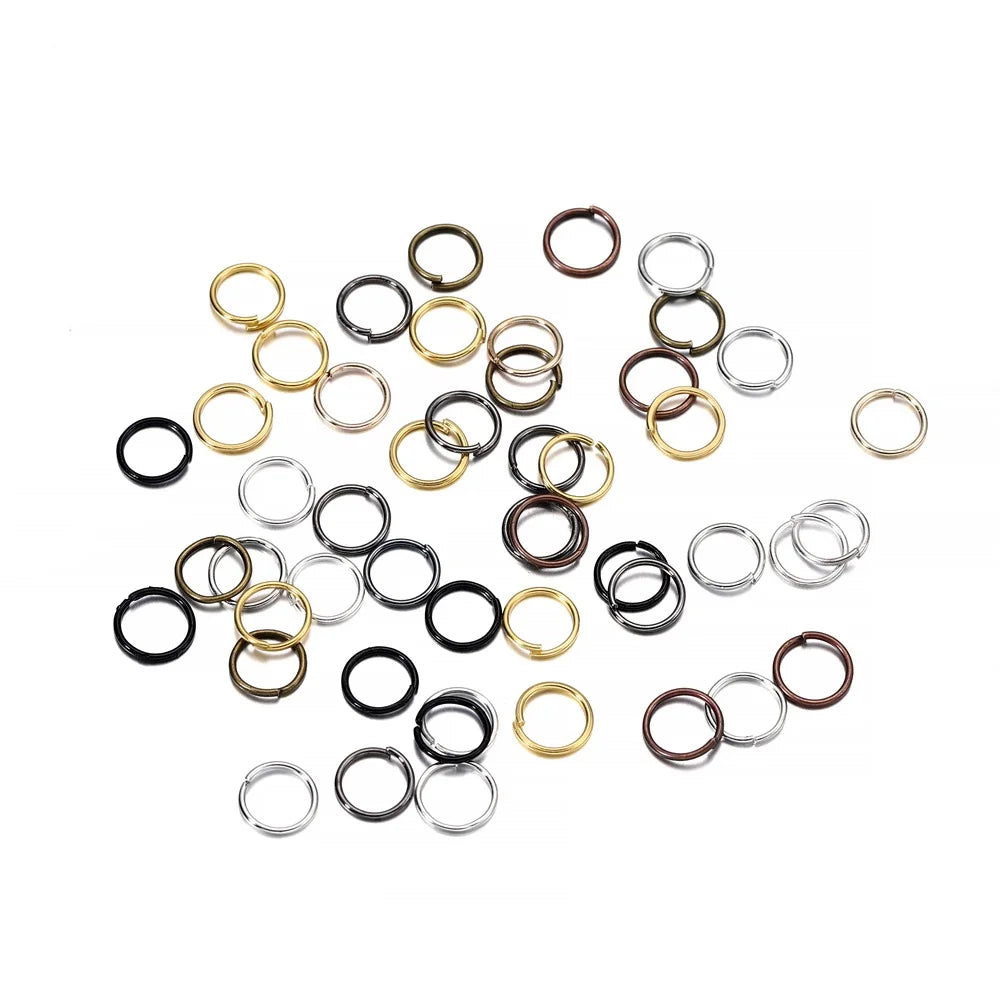 50-200pcs/lot 3-20 mm Jump Rings Split Rings Connectors For Diy Jewelry Finding Making Accessories Wholesale Supplies