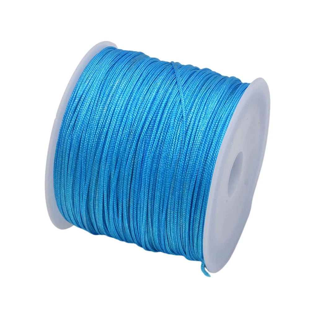 50Yds 0.8mm Crafts Nylon Cord For Jewelry Making Braided Nylon Satin String for Bracelets Necklace Jewelry Accessories
