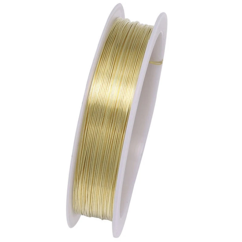 1 Roll 0.2/0.3/0.4/ 0.5/ 0.6/0.8mm Sturdy Copper Wire DIY Beading Wire Bracelet Necklace Jewelry Making Accessories Cords Thread