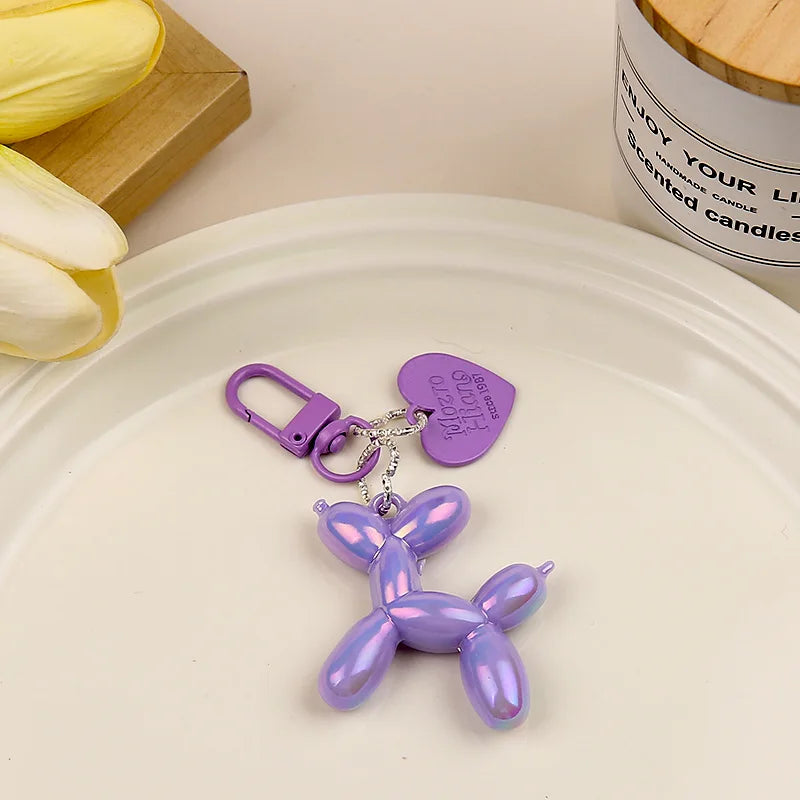 Jelly Cute Jelly Balloon Dog Keychain Pendant Cartoon Dog Chain Keychain - Lovely accessory jewelry gift for unisex keys