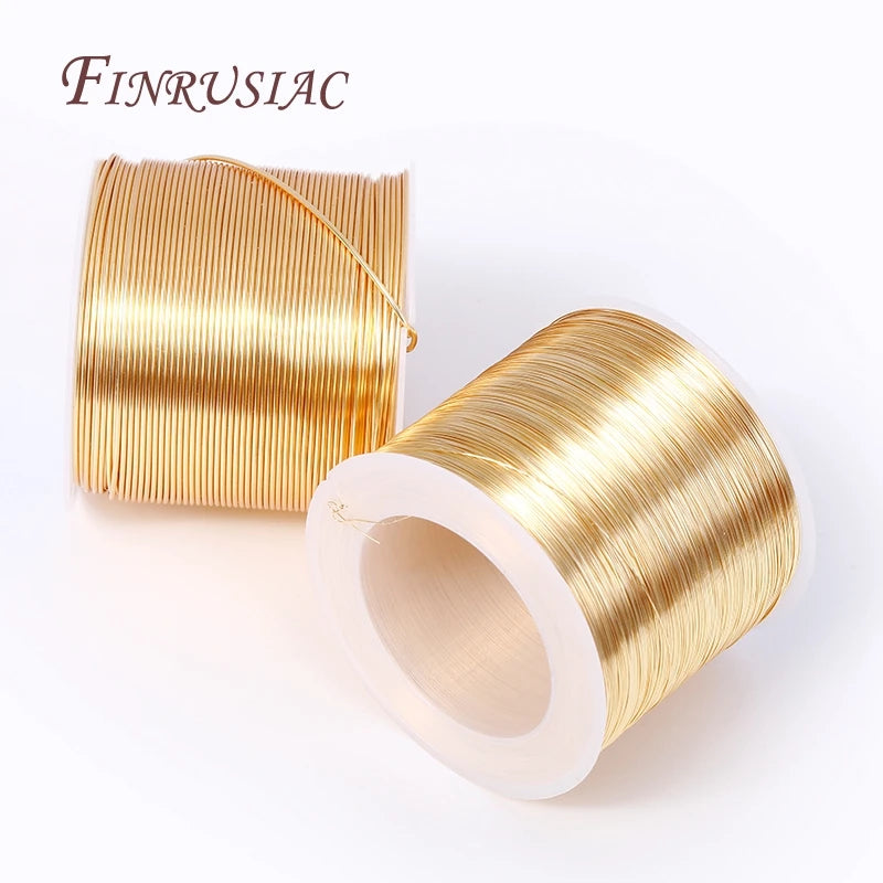 5 Meters 18K Gold Plated Copper Wire DIY Jewelry Making Brass Metal Wire For Handmade Wire Jewelry Crafts