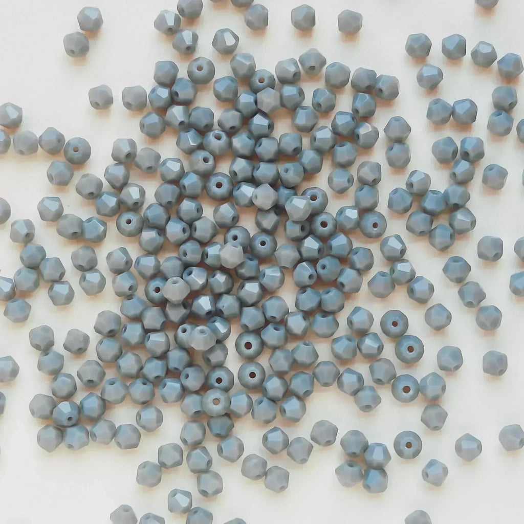 100PCS 4MM Shiny Faceted Austria Crystal Beads Bicone Beads Loose Spacer Beads for Jewelry Making DIY Bracelet Necklace Pendant