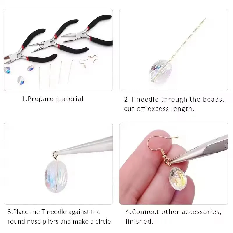 50Pcs 0.6mm Stainless Steel Water Gold Plated Head Pins DIY Earrings Finding for Handmade Craft Beads Jewelry Making Accessories