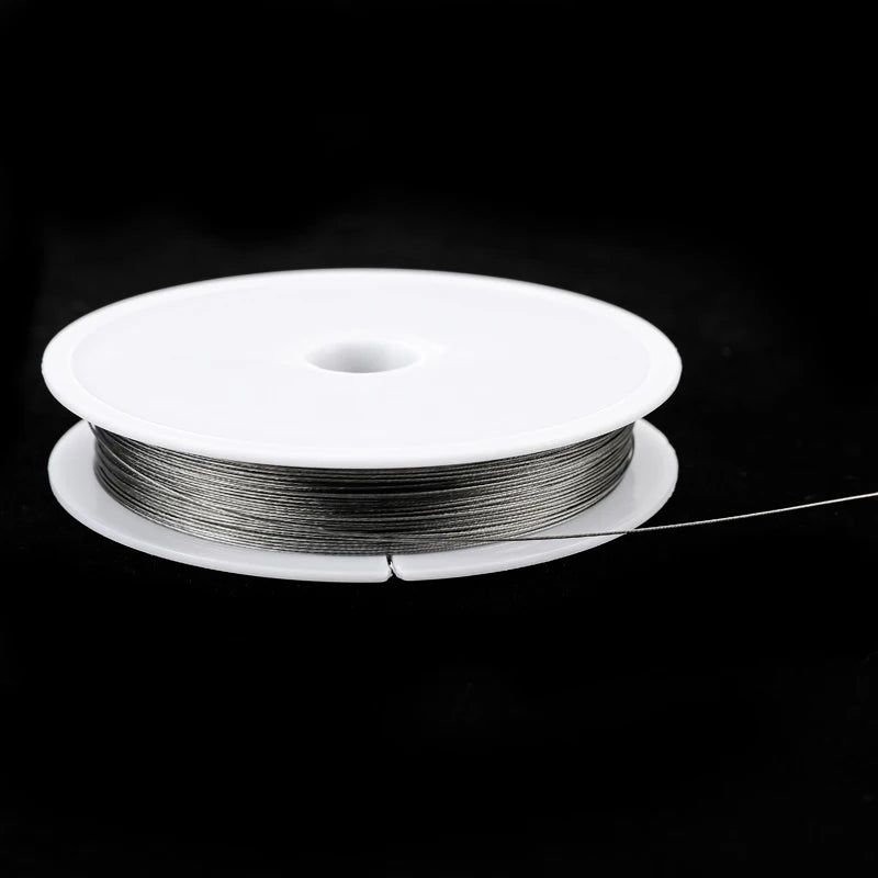 1 Roll Steel Wire Rope 0.3 0.35 0.38 0.45 0.5 0.6 0.7 0.8mm Stainless Steel Wire Cords DIY Jewelry Making Accessories