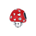 Original 925 Sterling Silver Red Charm Beads Red Wine Chili Dumbbell Pendant For Women Fit DIY Bracelet Birthday Jewelry Gift