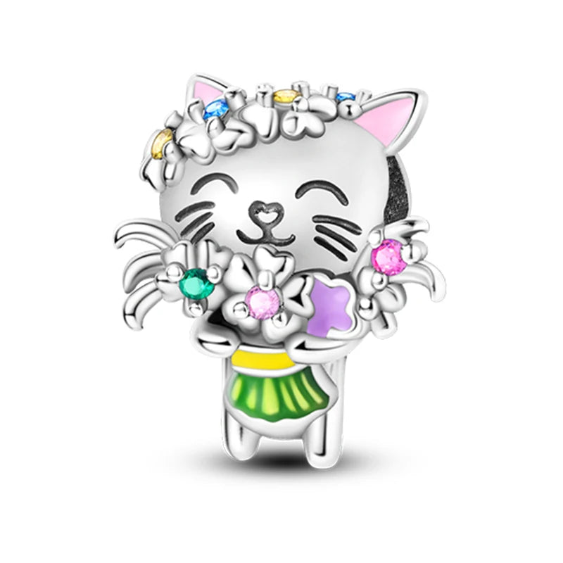 Silver Plated Cute Animals Charms Pendant Lovely Penguin Avocado Dangle Charm Beads Fit Bangle Bracelet Necklace Women Jewelry