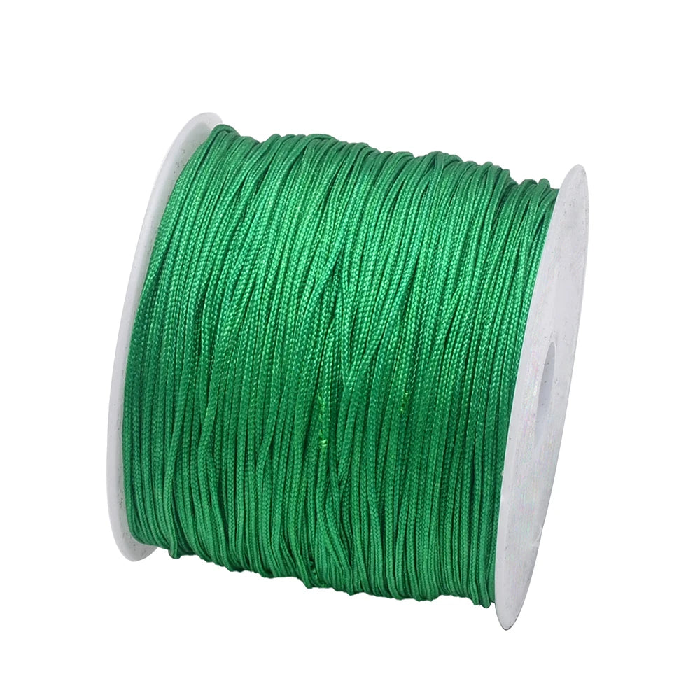 50Yds 0.8mm Crafts Nylon Cord For Jewelry Making Braided Nylon Satin String for Bracelets Necklace Jewelry Accessories