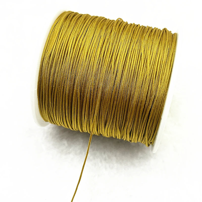 NEW 0.4/0.8/1.0/1.5mm Nylon Cord Thread Chinese Knot Macrame Cord Bracelet Braided String DIY Tassels Beading Shamballa Thread