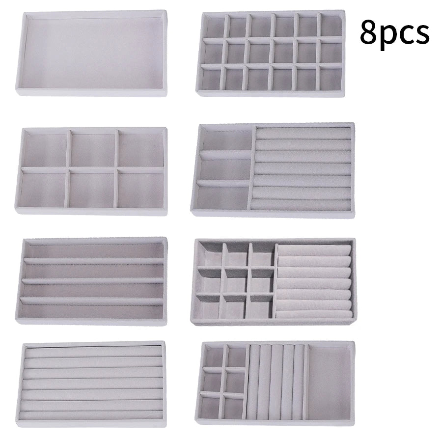 1pc, Flocking Jewelry Box Jewelry Tray, Suitable For: All Kinds of Jewelry Storage.