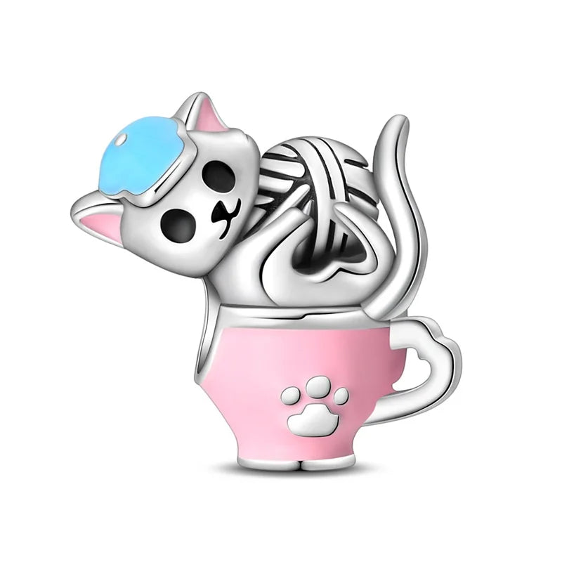 Silver Plated Cute Animals Charms Pendant Lovely Penguin Avocado Dangle Charm Beads Fit Bangle Bracelet Necklace Women Jewelry