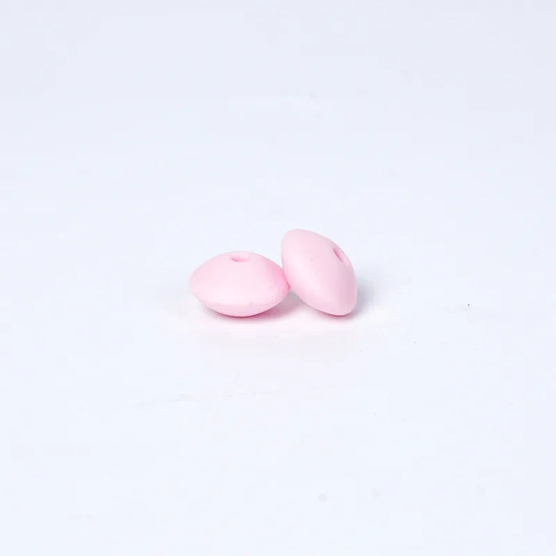100/50/20Pcs 12mm Siilcone Beads Lentil Loose Spaced Bead for Jewelry Making DIY Beaded Bracelets Necklace Keychain Accessories